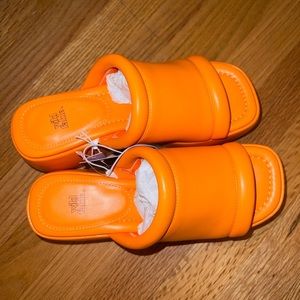 Wild Fable Heeled Wedge Sandals in bright orange🧡